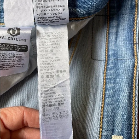 Levi's Ribcage Straight Ankle Distressed medium wash jeans size 32 - Picture 8 of 10